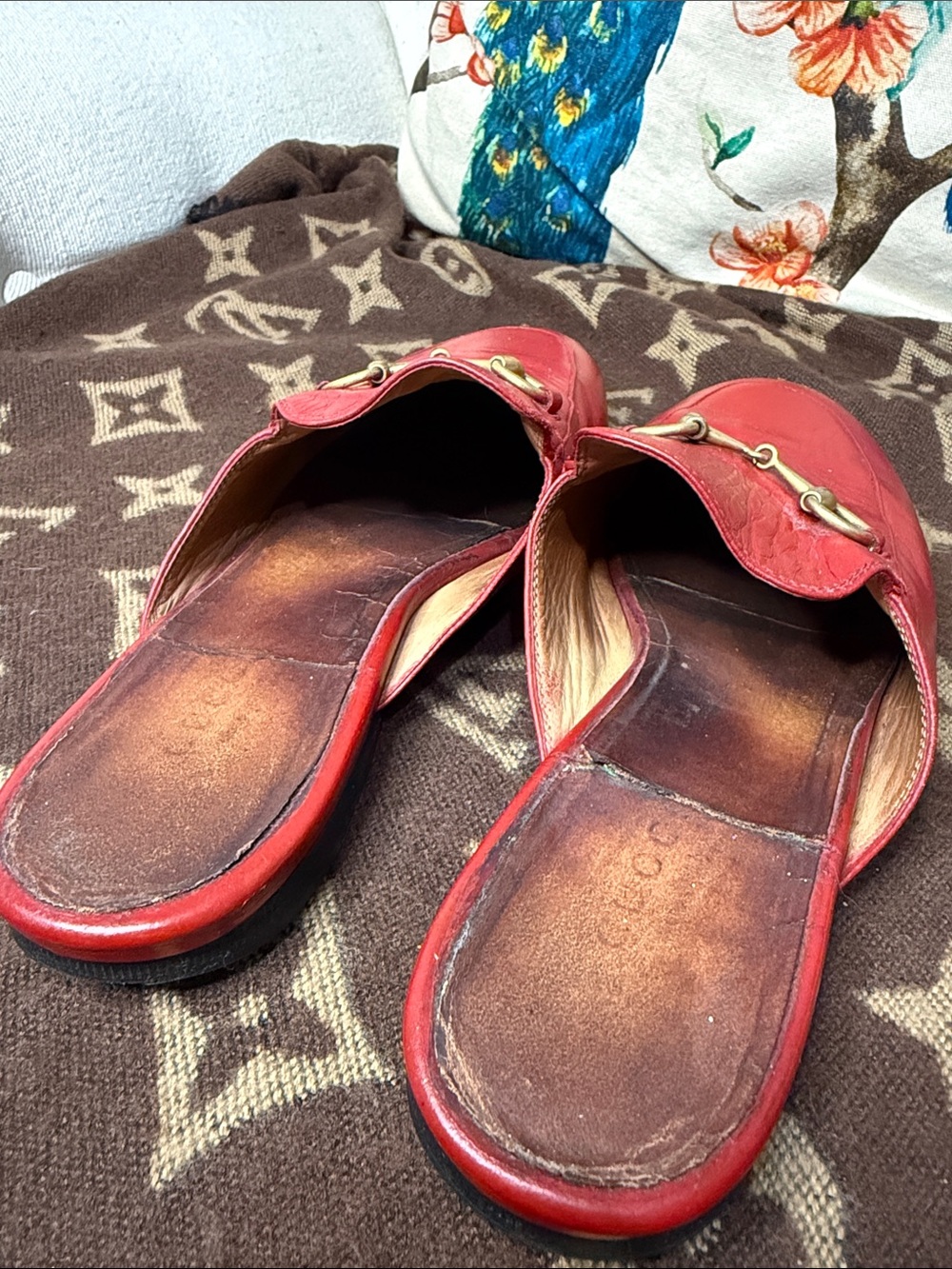 GUCCI WOMEN'S LOAFERS PRINCETOWN RED - Picture 3 of 12